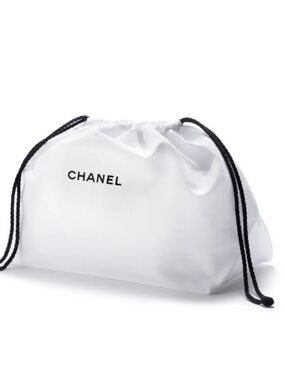 Set of 5: CHANEL White Drawstring Dust Bags